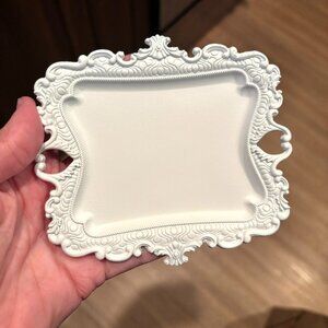 NWOT | Vintage/Antique White Metal Jewelry Tray or Trinket Dish